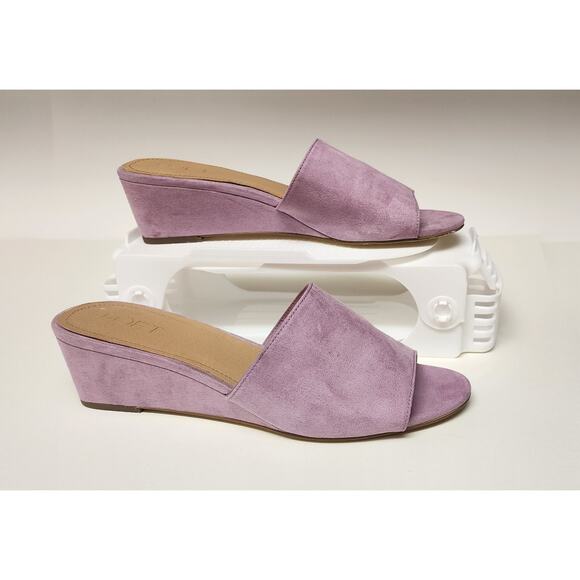 Loft Women's Lavender Purple Wedge Heel Slide Sandal Shoes Size 9M - Picture 1 of 10